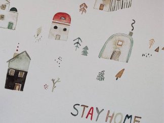 Stay home! | A4 Plakat