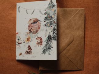 Weihnachtsfeierlichkeiten | Klappkarte mit Umschlag (Kopie)