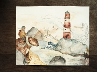 Souta und Iver - Am Meer | Original-Illustration