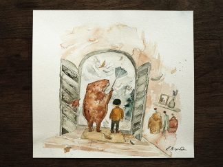 Souta und Iver - Regentag | Original-Illustration