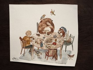 Souta und Iver - Frühstück mit Freunden | Original-Illustration
